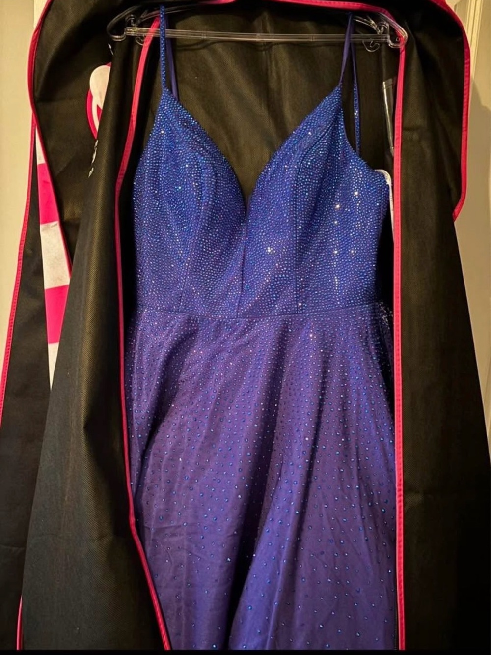 Ellie Wilde Royal Blue/Purple Spaghetti Strap Homecoming/Prom Gown